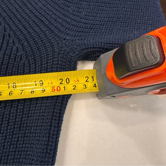 EVERLANE Women’s Navy Blue Wool Sweater Boat Neck Long Sleeve Sz M - Picture 7 of 9